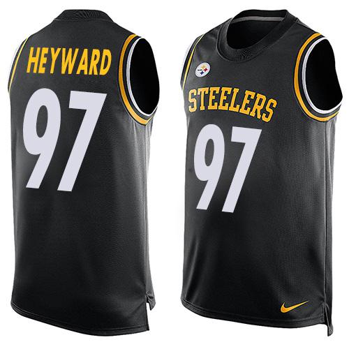 Nike Steelers #97 Cameron Heyward Black Team Color Men's Stitched NFL Limited Tank Top Jersey
